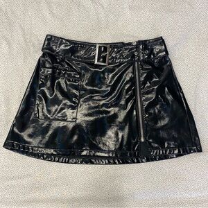Dollskill Horoscopes black holographic mini skirt small